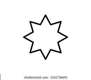 Star line icon. Vector symbol in trendy flat style on white background. Web sing for design.