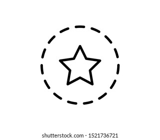 Star line icon. Vector symbol in trendy flat style on white background. Web sing for design.