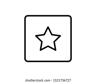 Star line icon. Vector symbol in trendy flat style on white background. Web sing for design.