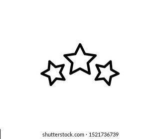 Sternliniensymbol. Vektorsymbol im trendigen, flachen Stil auf weißem Hintergrund. Websingen für Design.