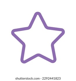 Star line icon. Violet outline vector logo illustration. Linear pictogram isolated on white background