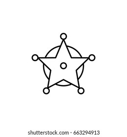 Star line icon. Icon for web or mobile interfaces