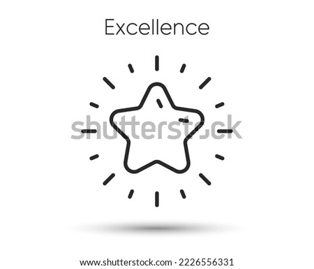 Star line icon. Winner award sign. Excellence or success symbol. Illustration for web and mobile app. Line style winner rating icon. Editable stroke award star. Vector