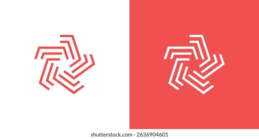 Star with Line Logo Design