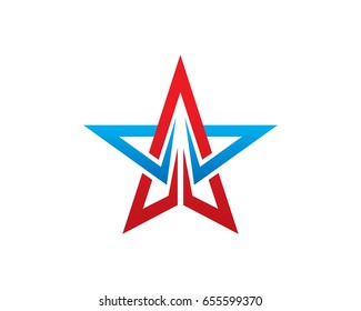 Star Line Logo Template Design Vector, Emblem, Design Concept, Creative Symbol, Icon