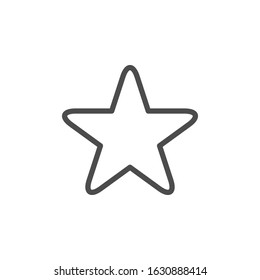 Star line outline icon and sparkle sign