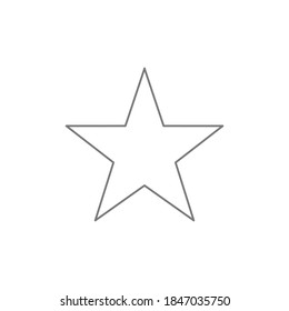 star line shape isolated on white background. vector illustration