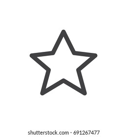 Star line simple icon, outline vector sign, linear style pictogram isolated on white. Favorite symbol, logo illustration. Editable stroke. Pixel perfect vector graphics