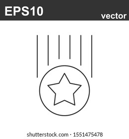 Star in line style. Vector Loyalty program line icons on white