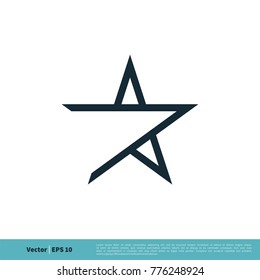 Star Line Swoosh Icon Vector Logo Template Illustration Design. Vector EPS 10.