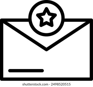 Star Line Vector Icon Design