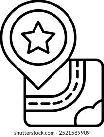 Star Line vector Icon Design