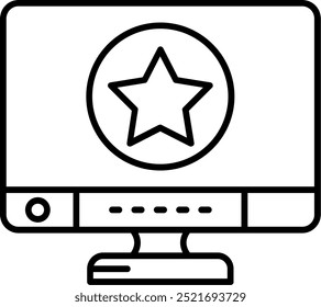 Star Line vector Icon Design