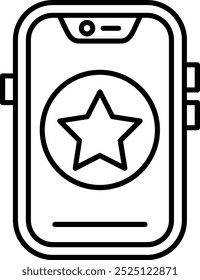 Star Line vector Icon Design