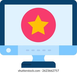 Star Line vector Icon Design