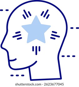 Star Line vector Icon Design