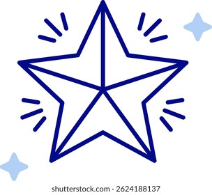 Star Line vector Icon Design