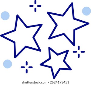 Design de ícone de vetor de Linha Estrela