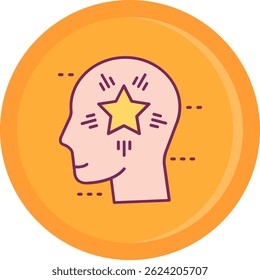 Star Line vector Icon Design