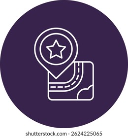 Star Line vector Icon Design