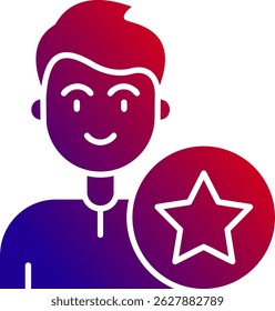 Diseño de ícono de Vector de línea de estrella