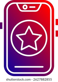 Star Line vector Icon Design