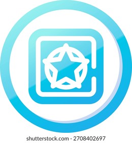 Star Line vector Icon Design