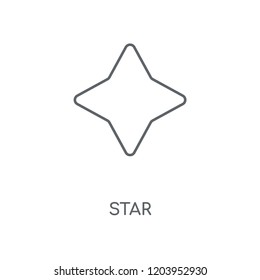 Star linear icon. Star concept stroke symbol design. Thin graphic elements vector illustration, outline pattern on a white background, eps 10.