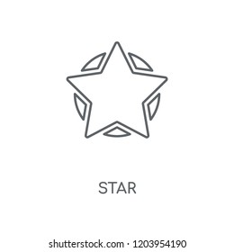 Star linear icon. Star concept stroke symbol design. Thin graphic elements vector illustration, outline pattern on a white background, eps 10.