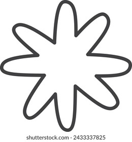 Star Lined Doodle Vector Illustration