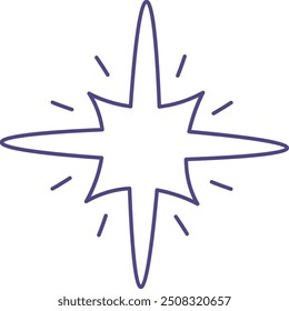 Ilustración vectorial de Doodle alineada con estrellas