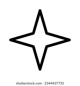 Ilustración de vectores de iconos en línea de estrella