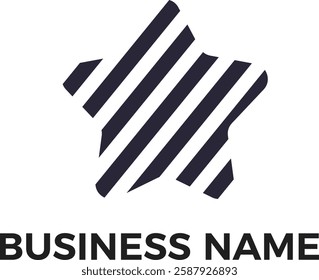 star lines texture design minimalist logo design vector