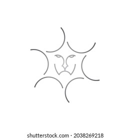 star and lion combination luxury logo design. logo for fashion business, jewelry etc.