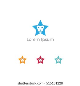 Star lion vector, lion, luxury, king logo