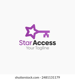 Star Lock Logo Vector Template Design. Good for Business, Start up, Agency, and Organization