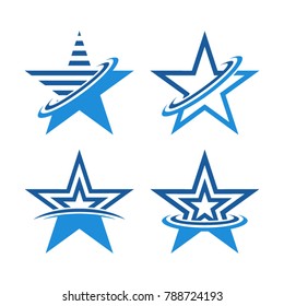 Star Logo Abstract Design Vector Set