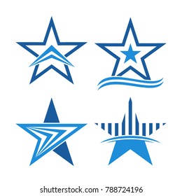Star Logo Abstract Design Vector Set