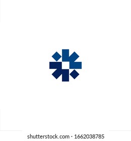 diseño geométrico de flecha del logotipo de estrella