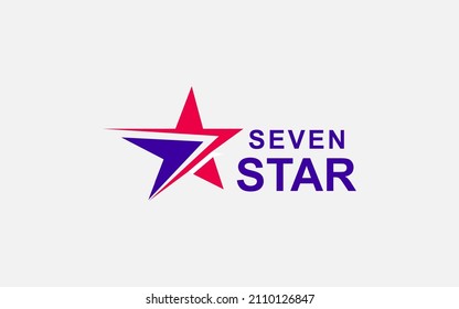 logotipo estrella con diseño de logotipo de flecha vector utilizable para el logotipo de entrega, astronomía, espacio, negocio