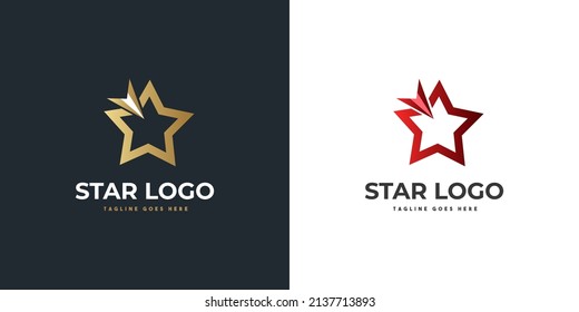 Star logo with arrow. Usable for Business and Branding Logos