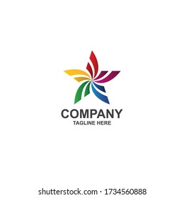plantilla de diseño de color del logotipo estrella