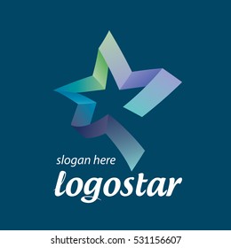 star logo of colored ribbons
