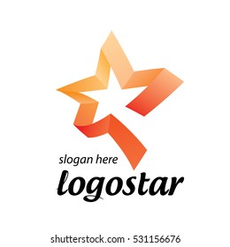 star logo of colored ribbons