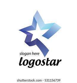 star logo of colored ribbons