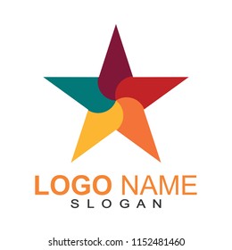 Star logo, Colorful star vector logo, logo design ready for use