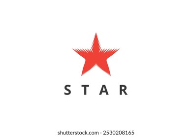 Star Logo. A Combination Of Star And Eagle Wings Isolated On White Background. Flat Vector Logo Design Template Element Usable For Branding Logos.