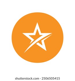 Star Logo combine with letter O vector template