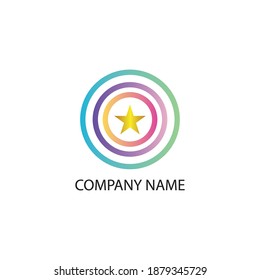 star logo company illustration circle color design vector