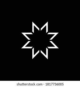 Concepto del logotipo de Star. Logo de Star sobre fondo negro